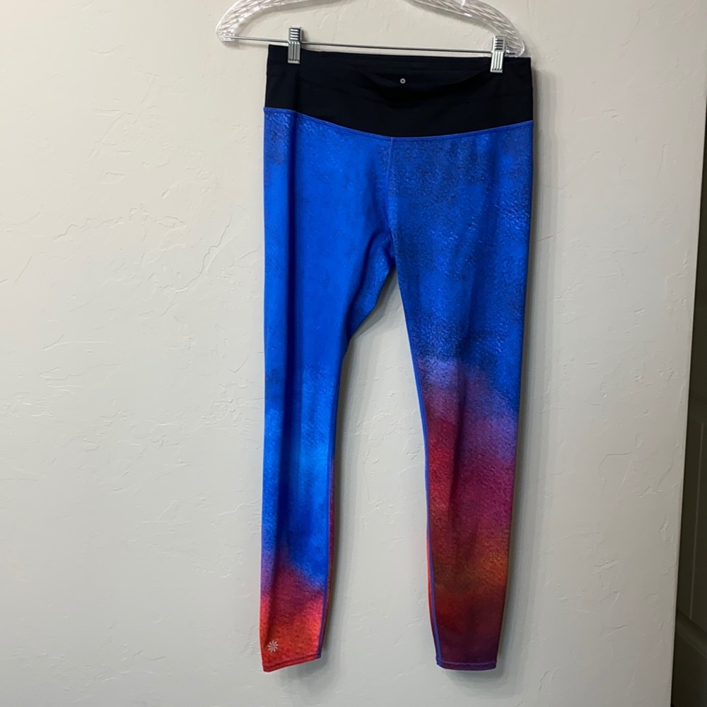 Athleta colorful leggings size medium